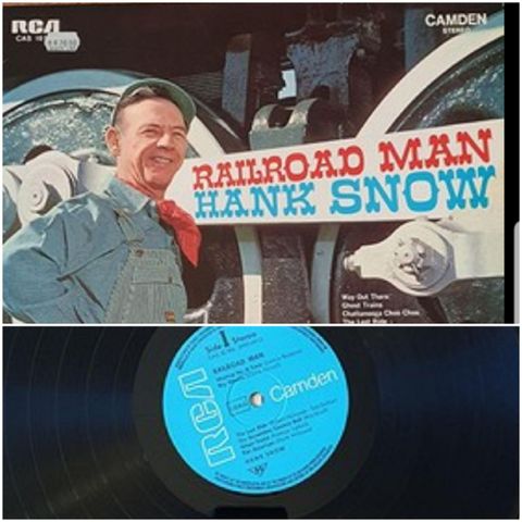 VINTAGE LP/VINYL RAILROAD MANN - HANK SNOW