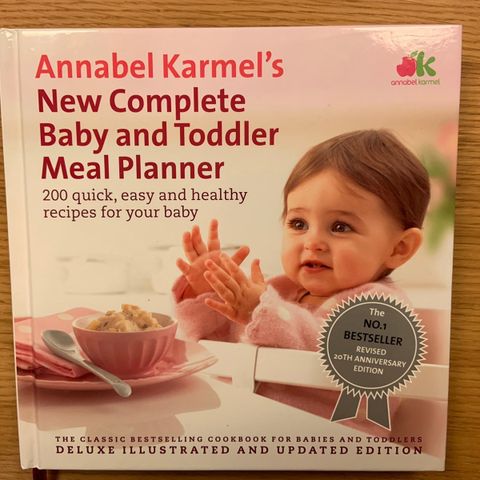 Kokebok barnemat, 200 oppskrifter fra Annabel Karmel, eng, NY, 150,-