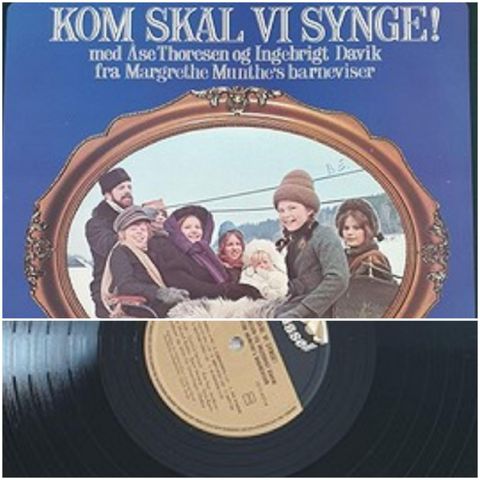 VINTAGE LP/VINYL MED ÅSE THORESEN OG INGEBRIGT DAVIK/ KOM SKAL VI SYNGE