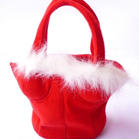 3 for 2, Santa's red  white handbag bag Julenissens røde veske