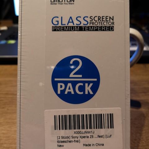 > Omoton < glass - skjermbeskyttelse 2 Stk! til Sony Xperia Z5