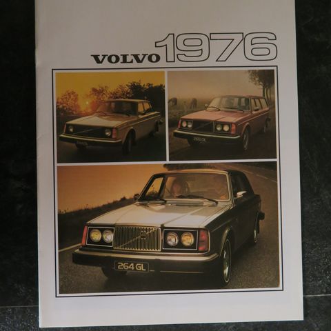 1976 Volvo 240 264 Amerikansk salgsbrosjyre alle modeller