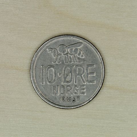 10 øre 1967 Norge   (319)