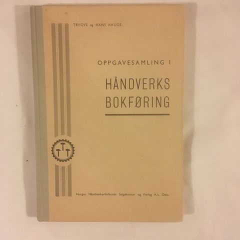 BokFrank: Trygve og Hans Hauge; Oppgavesamling i håndverksbokføring (1974)