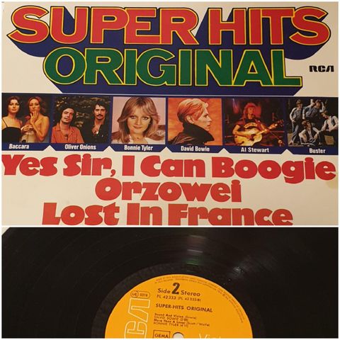 RETRO/ VINTAGE 2 STK LP-VINYL SUPER HITS ORGINAL 