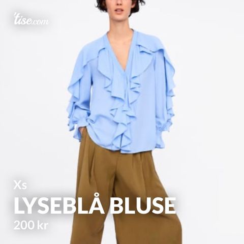 Lyse blå bluse