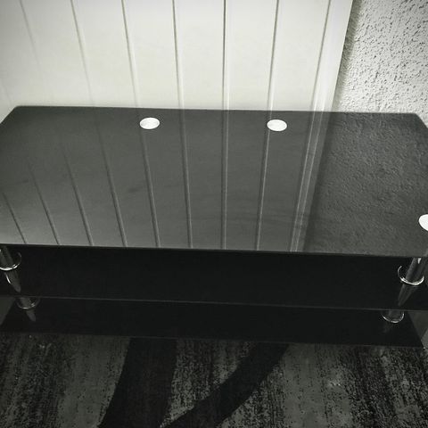 Svart Glass TvBord/Stuebord  Til SALGS 199kr