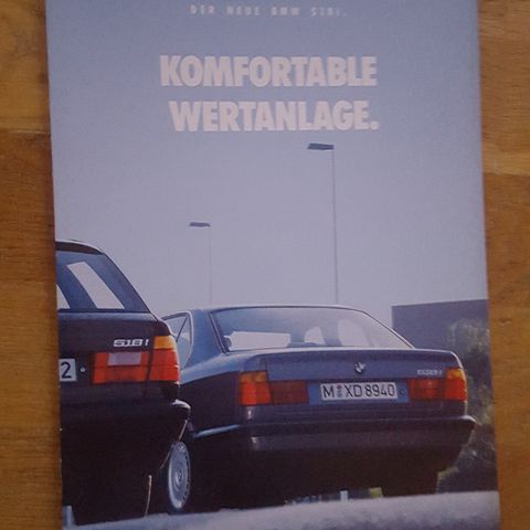 Brosjyre BMW 518i E34 1993