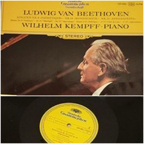 VINTAGE LP/VINYL MED  LUDWIG VAN BEETHOVEN MED WILHELM KEMPFF . PIANO