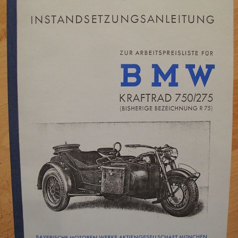 BMW R75 Håndbøker