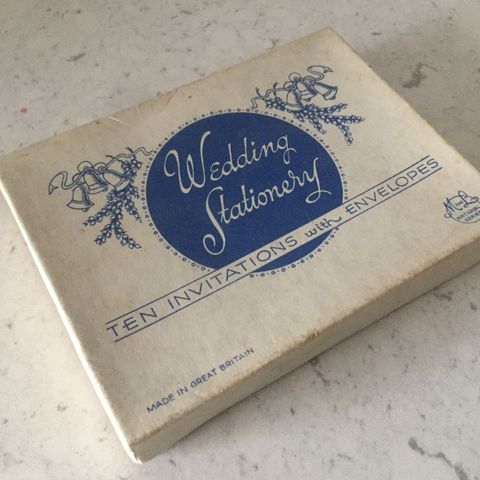 Vintage 1950s-60s Wedding Stationary (Invitation Cards & Envelopes)