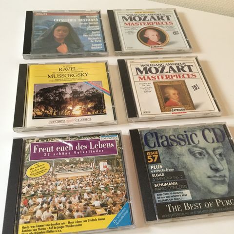 Klassisk musikk CD - 6 stk (2 solgt)
