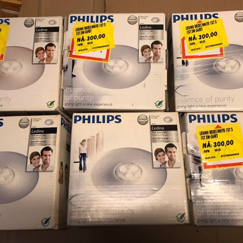 Taklampe. Philips Ledino. Led 1 x 7,5W 6stk.