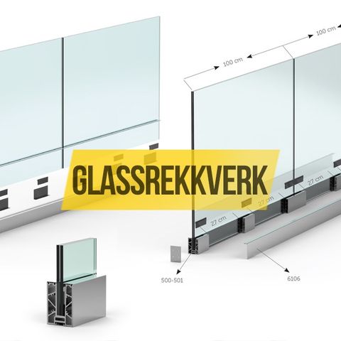 Glassrekkverk i tidsløs design | Beste kvalitet og god pris