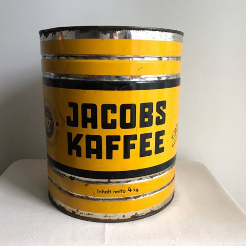 Stor flott gammel tysk kaffeboks «Jacobs Kaffee»