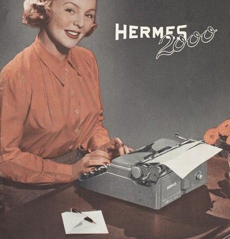 Hermes 2000 Vintage skrivemaskin Black fra 1950’s