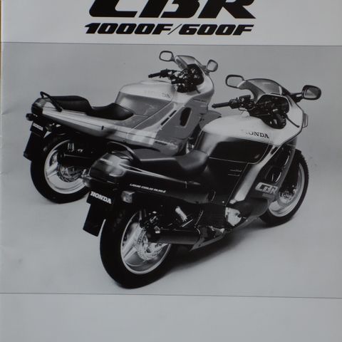 Honda CBR 1000F/600F Sales Manual ca 1990