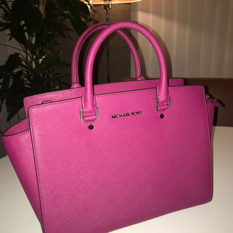 Michael Kors SELMA large saffiano satchel, deep pink