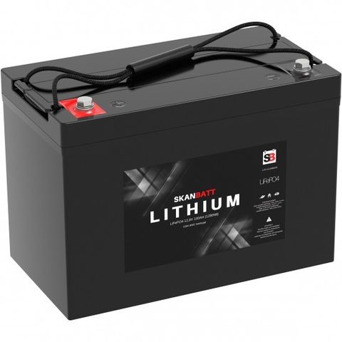 Skanbatt Litium Basic LiFePo4 12V batteri 100Ah med innebygget 100A BMS KAMPANJE