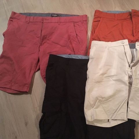 4 Shorts/kortbukser kun brukt et par ganger, str 2XL