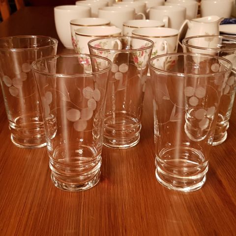 5 water glasses vannglass