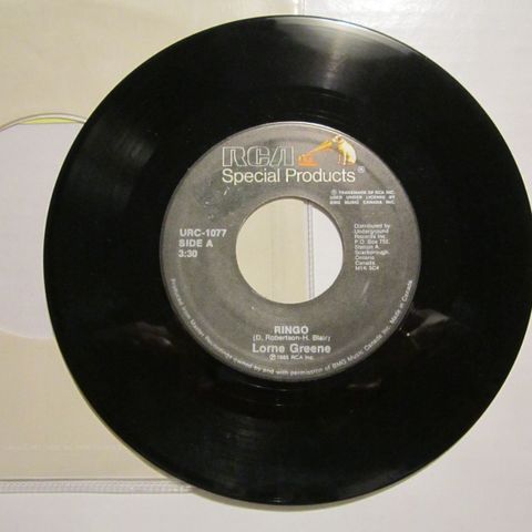 LORNE GREENE / GEORGE HAMILTON - 7" VINYL SINGLE  (2 ART.  EN SINGLE)