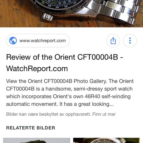 Ønsker å kjøpe en orient CFT00004B. 