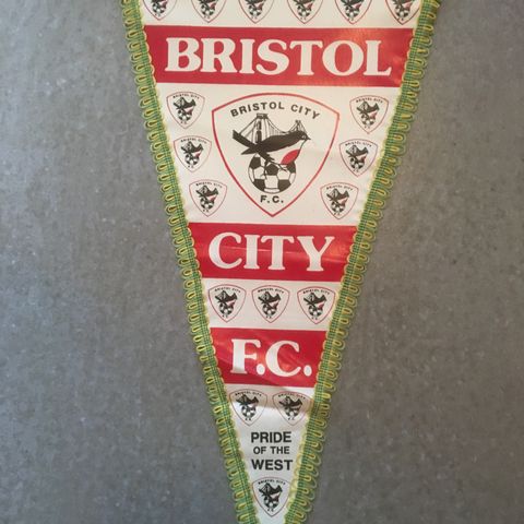 Bristol City - stor vintage vimpel