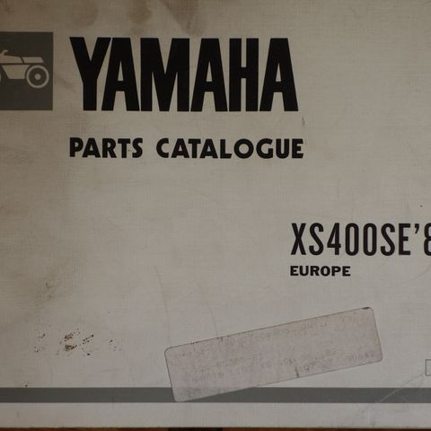 Yamaha XS400 Delekatalog original 1982 og 400SE for Europa