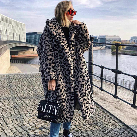 Ny - Trendy TEDDY Shearling Kåpe i ekte saueull