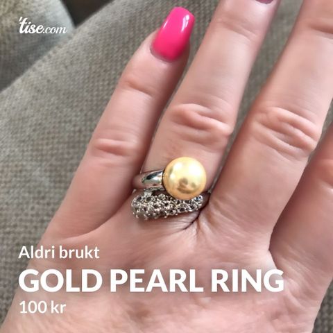 Gold Colored Pearl Ring