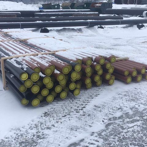 125 pvc rødbrun ,  125mm pvc sort