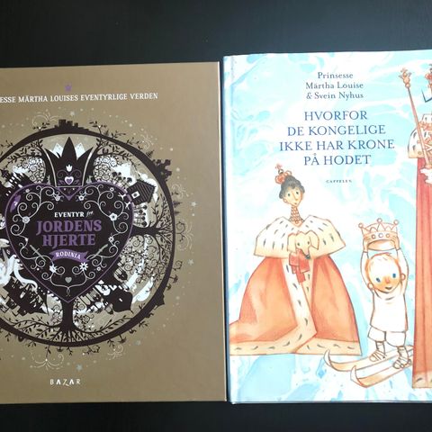 To barnebøker / eventyr bok av Märtha Louise selges.