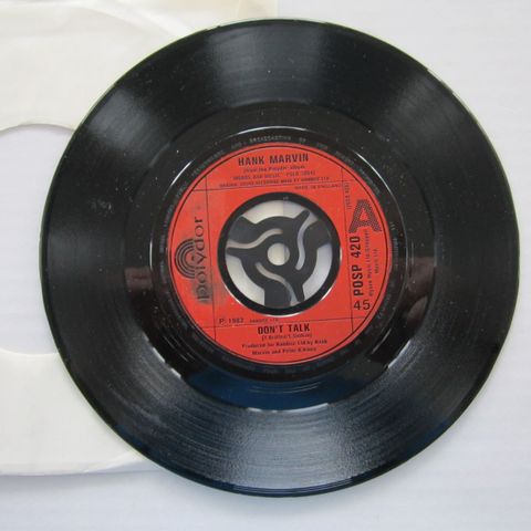 HANK MARVIN / DON'T TALK - 7" VINYL SINGLE