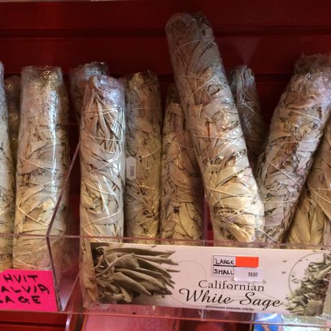 White sage smudge sticks. Hvit Salvia for energi rens av hus, hage og aura