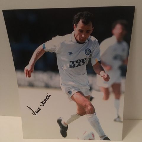 Leeds United - Imre Varadi signert fotografi