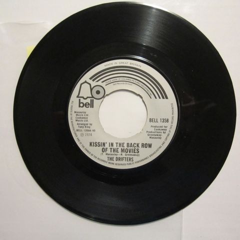 DRIFTERS / KISSIN' IN THE BACK ROW OF THE MOVIES  - 7" VINYL SINGLE