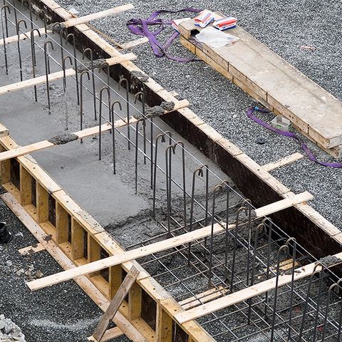 Forskaling betong armering fundament mure