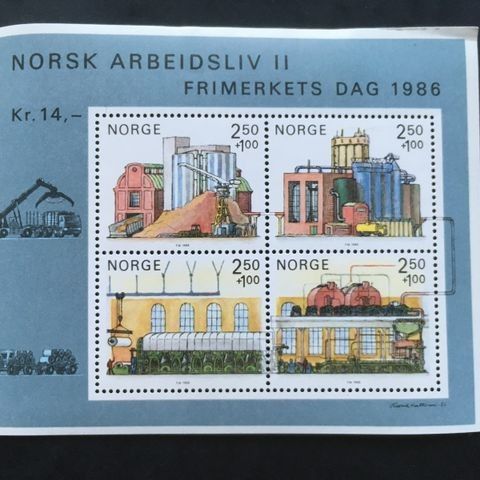 Norge 1986 Papirindustri NK 998-1102 BL 5 Postfrisk