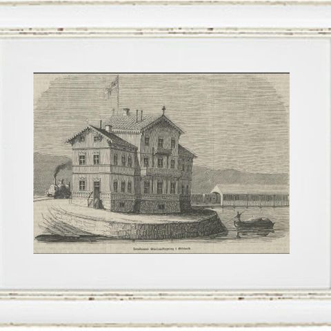Eidsvold stasjon og jernbanehotell 1859