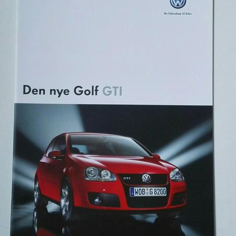 Golf GTI brosjyre