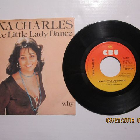 TINA CHARLES / DANCE LITTLE LADY DANCE  - 7" VINYL SINGLE