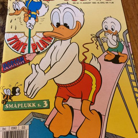 Donald Duck Nr 33 - 1992 (med bilag)