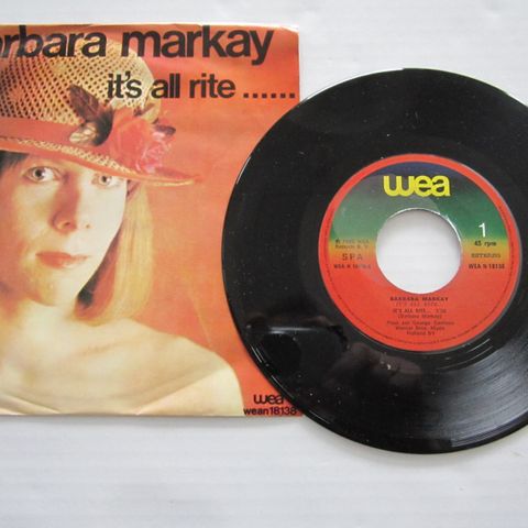 BARBARA MARKAY / IT'S ALL RIGHT.. TO F.... ALL NIGHT - VINYL SINGLE