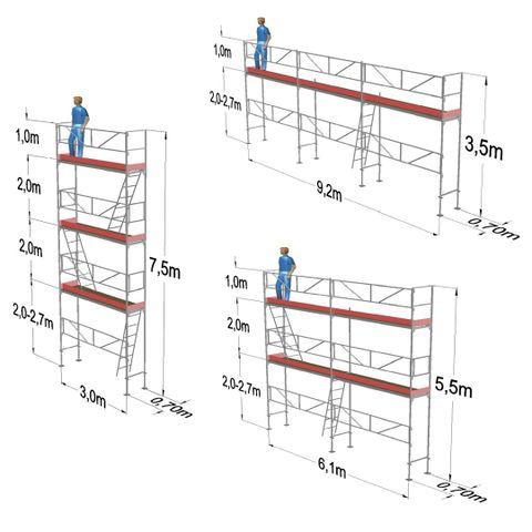 Stillas utleie 7.5- 100 m2