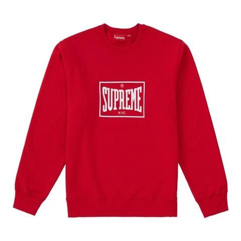 Supreme Warm Up Crewneck - Rød - Aldri åpnet