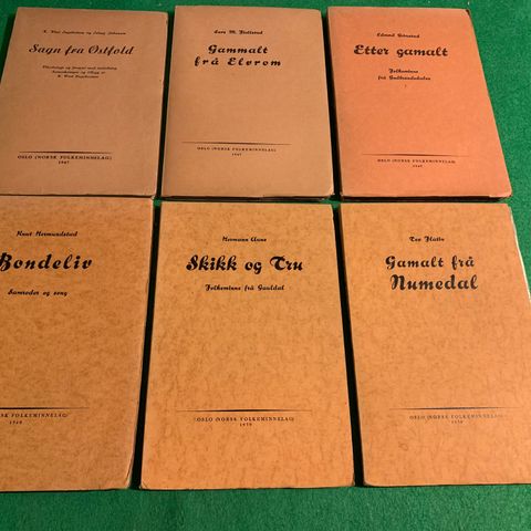Bøker fra Norsk Folkeminnelag (1924-1970)