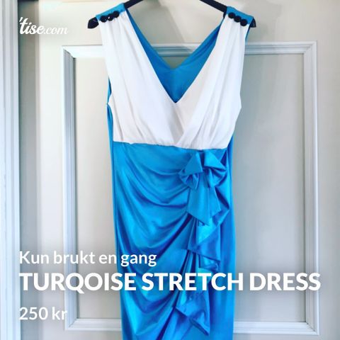 Turquoise Stretch Kjole