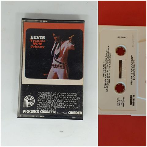 VINTAGE KASSET MED ELVIS PRESLEY/ FRANKIE AND JOHNNY 