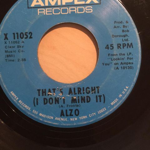 Alzo - That's Alright (I Don't Mind It) ( 1972, 7"singel)